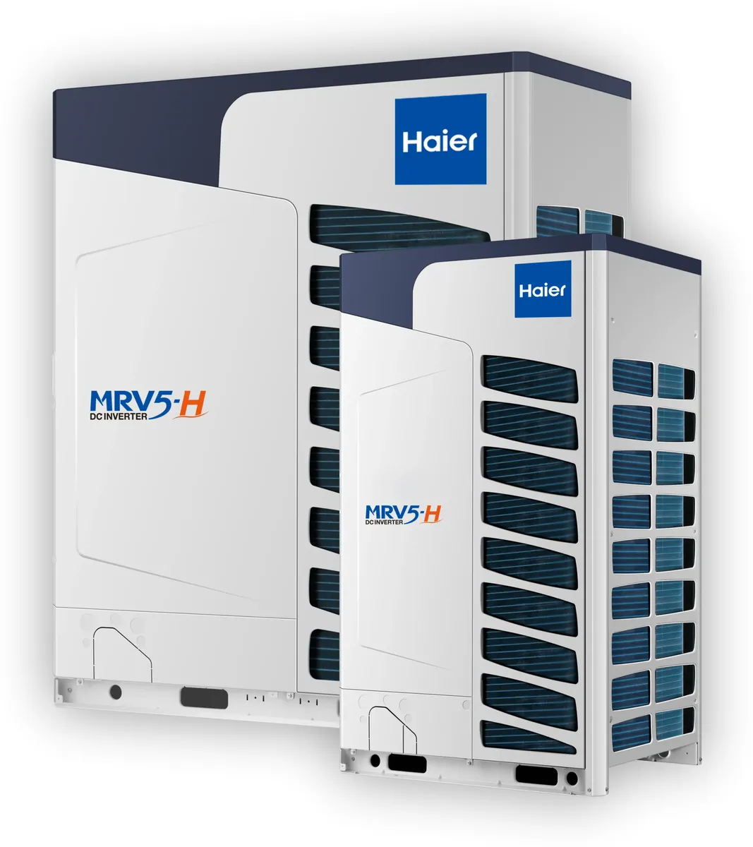Haier MRV 5-H dış ünitelerinin iki farklı gövdesi bir arada