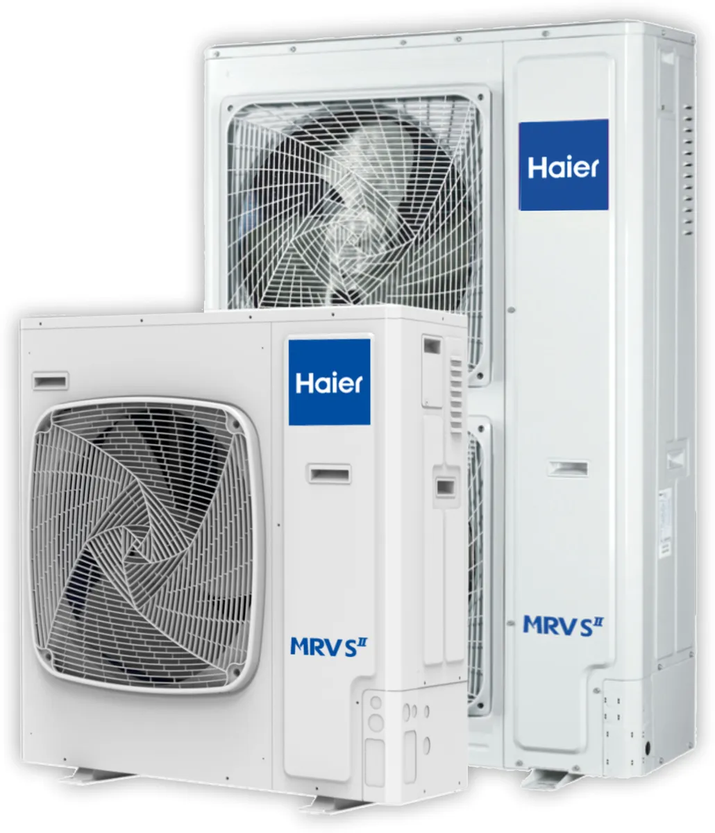 Haier MRV S II mini VRF dış ünitelerinin tek ve çift fanlı gövdeleri